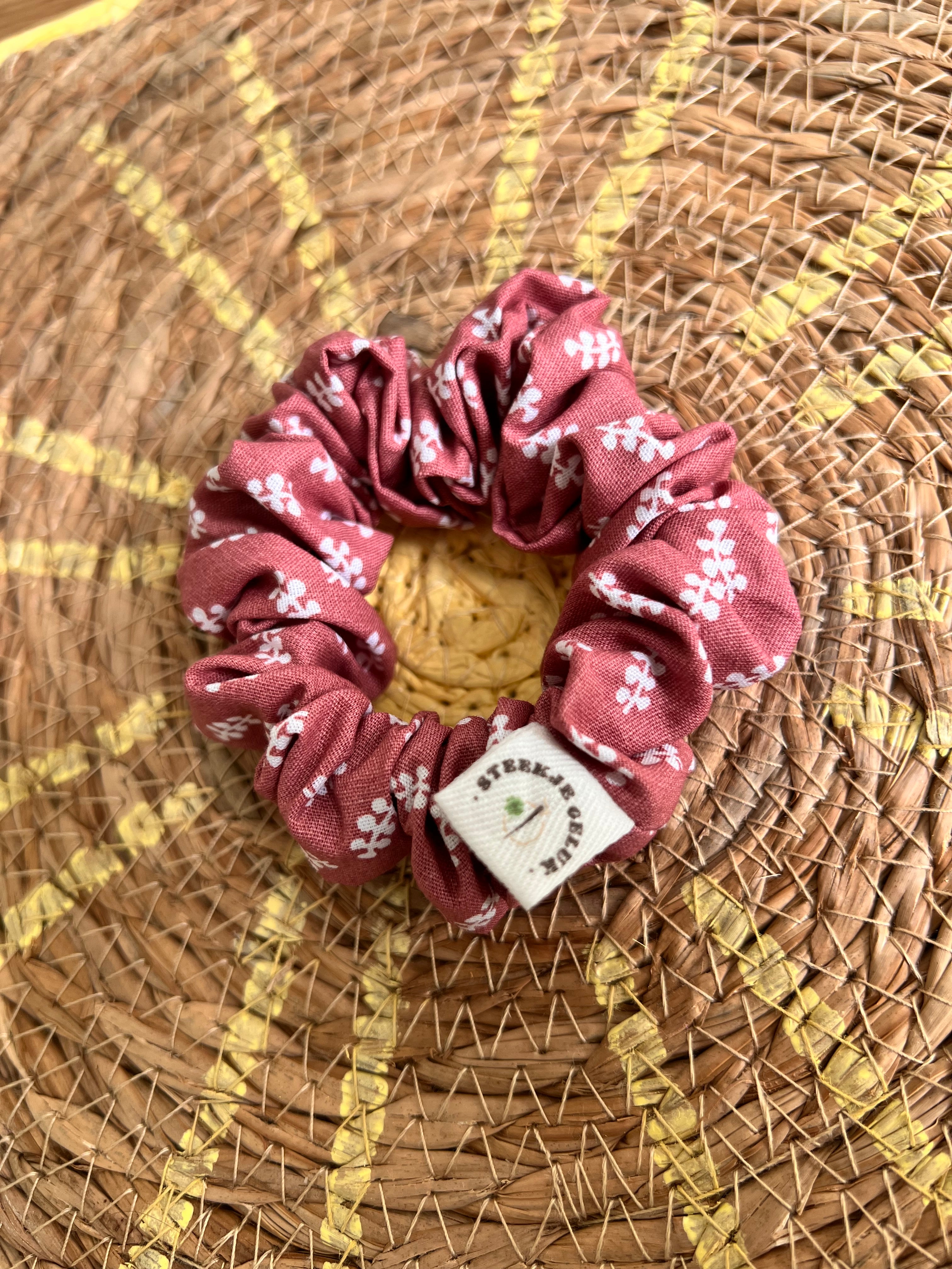 Scrunchie donker oude roze