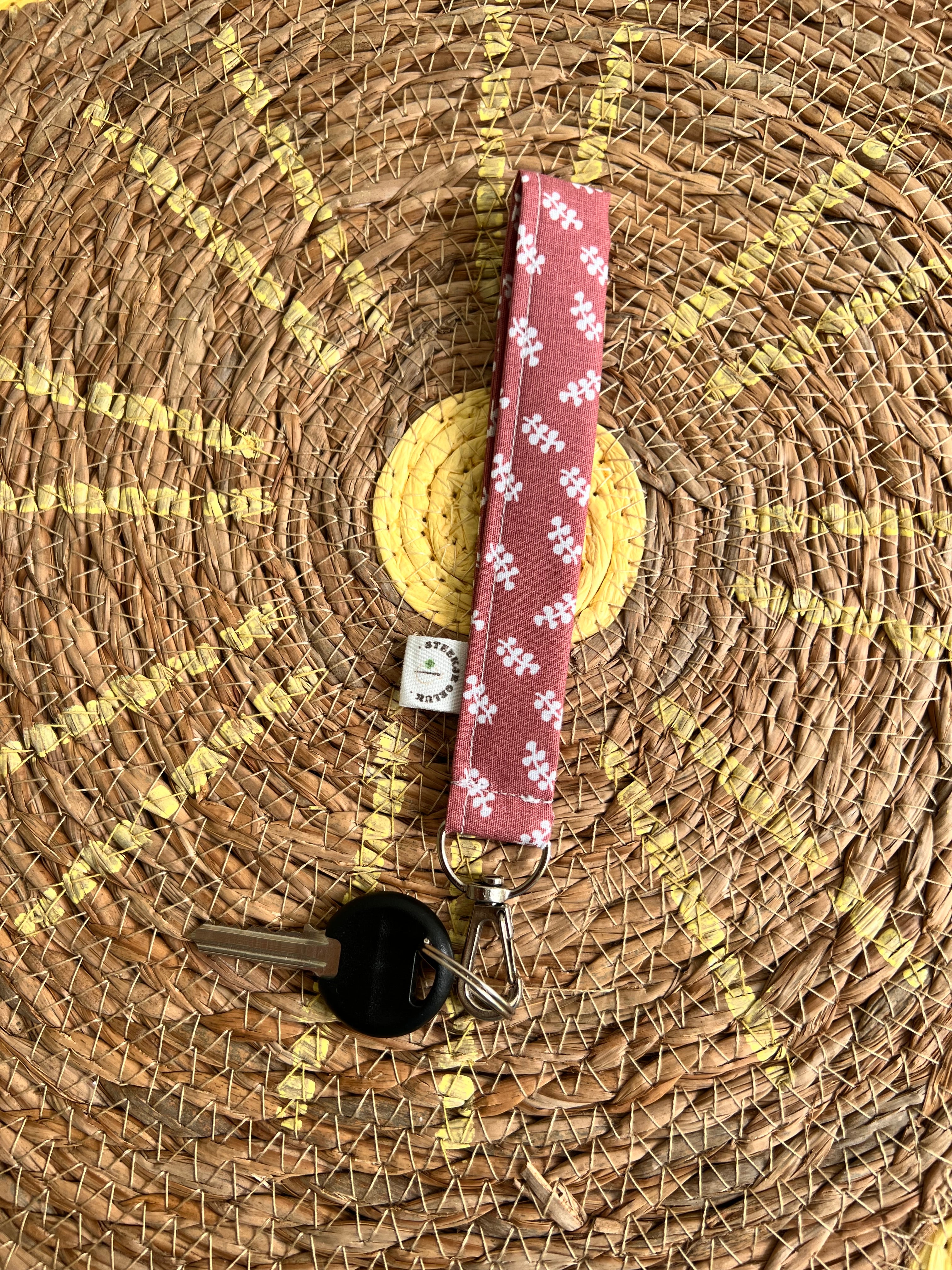 Sleutelhanger donker oudroze